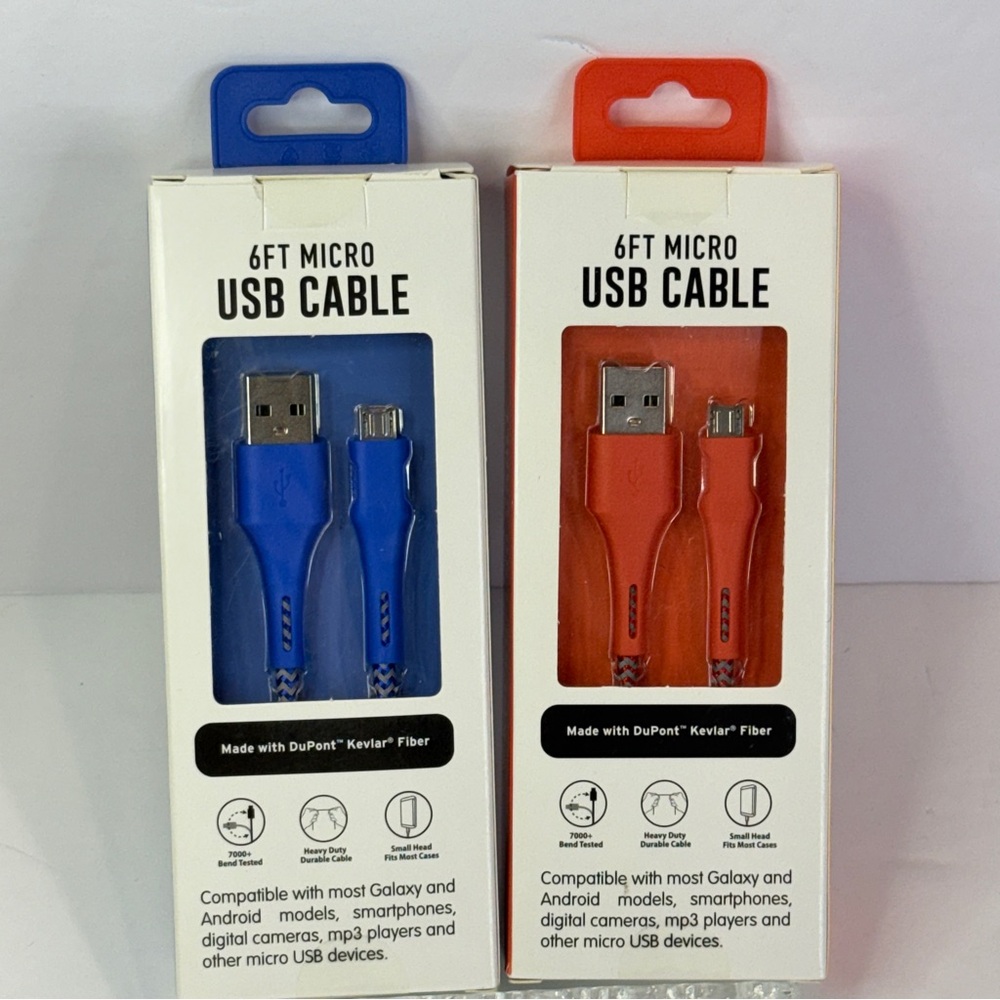 🆕 🔌 6FT Micro-USB Braided Charging Cable – Heavy Duty Kevlar Reinforced